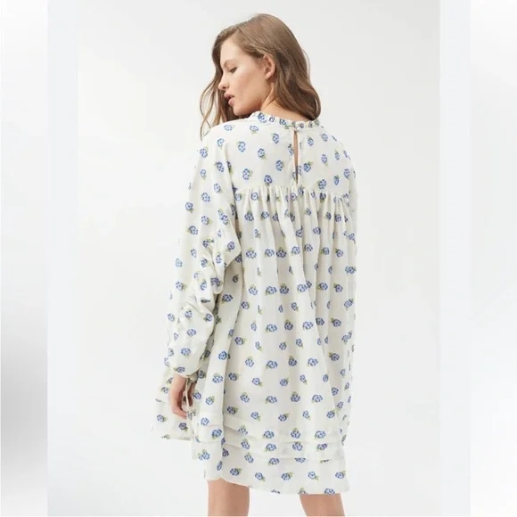 Urban outfitters Jai Embroidered Babydoll Mini Frock Dress - Picture 3 of 6